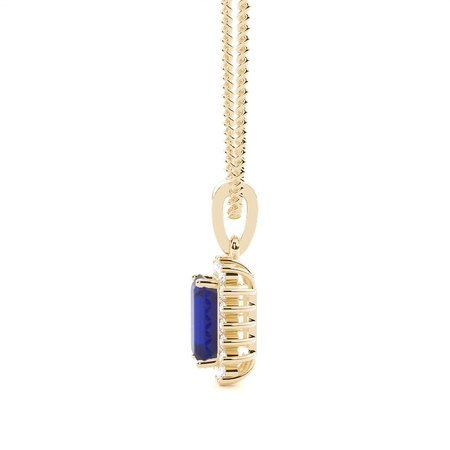 Zinkeneinstellung Blue Sapphire Pendent