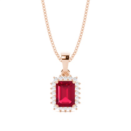 Prong Setting Ruby Pendent