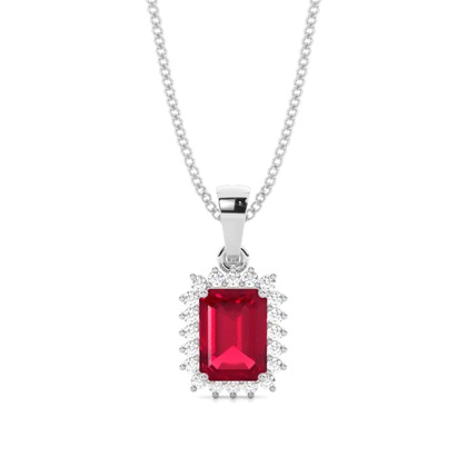 Prong Setting Ruby Pendent