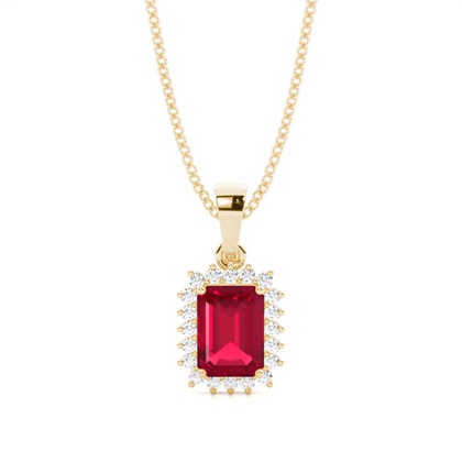 Prong Setting Ruby Pendent