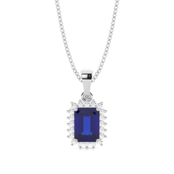 Zinkeneinstellung Blue Sapphire Pendent