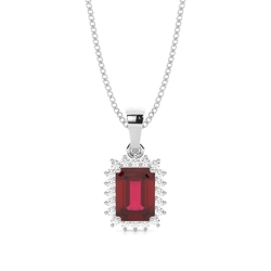 Prong Setting Ruby Pendent
