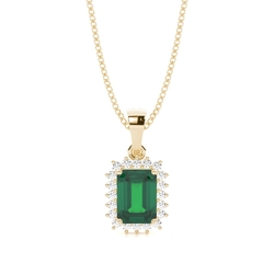 Prong Setting Emerald Pendent