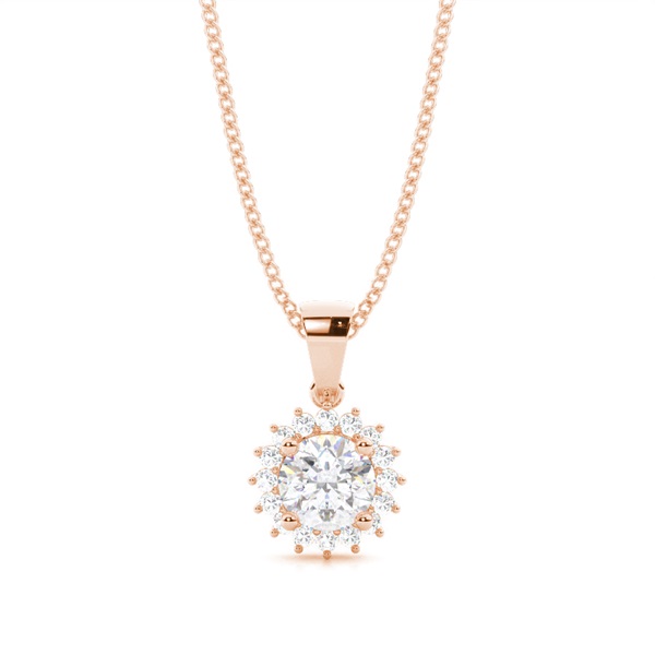 4 Prong Setting Round Moissanite Pendent