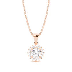 4 Prong Setting Round Moissanite Pendent