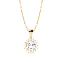 4 Prong Setting Round Moissanite Pendent