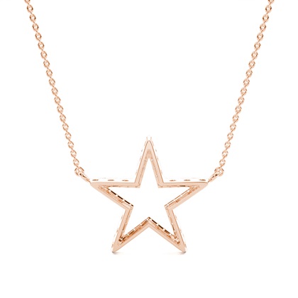 Zarter Anhänger mit rundem Diamant in Mikrokrappenfassung