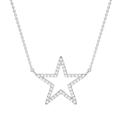 Silver Delicate Diamond Pendants