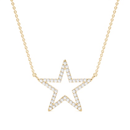 Round Yellow Gold Delicate Diamond Pendants