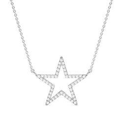 Zarter Anhänger mit rundem Diamant in Mikrokrappenfassung