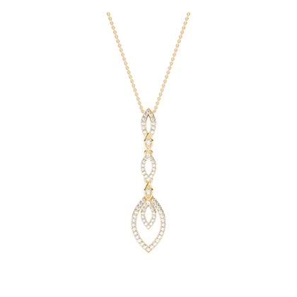 Yellow Gold Designer Diamond Pendants
