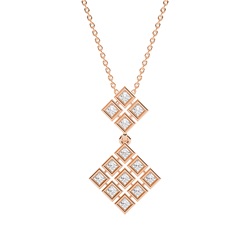Bezel Setting Princess Diamond Designer Pendants
