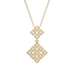 Bezel Setting Princess Diamond Designer Pendants