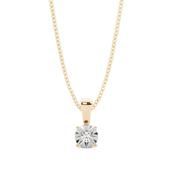 Diamond Solitaire Pendant 0.25ct Look in 0.05ct total wt