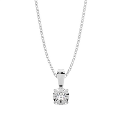 Diamond Solitaire Pendant 0.25ct Look in 0.05ct total wt
