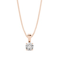 Diamond Solitaire Pendant 0.25ct Look in 0.05ct total wt
