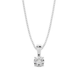 Diamant-Solitär-Anhänger 0,25 ct Look in 0,05 ct Gesamtgew