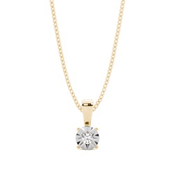 Diamond Solitaire Pendant 0.25ct Look in 0.05ct total wt