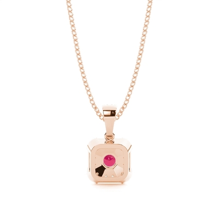 Zinkeneinstellung Ruby Halo Pendent