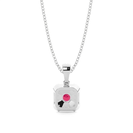 Zinkeneinstellung Ruby Halo Pendent