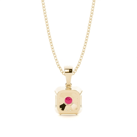 Zinkeneinstellung Ruby Halo Pendent