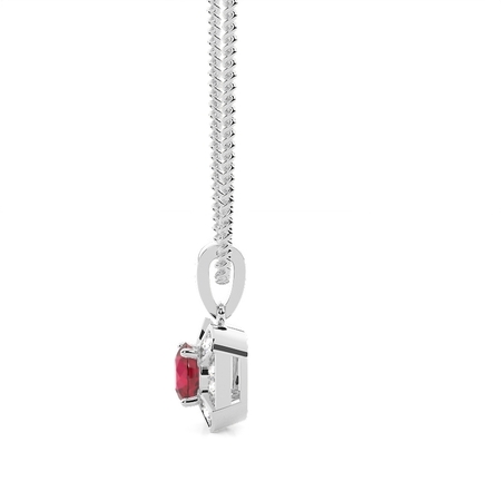 Zinkeneinstellung Ruby Halo Pendent