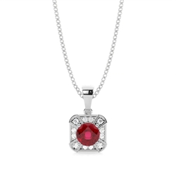 Zinkeneinstellung Ruby Halo Pendent