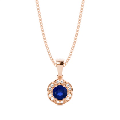 Round Diamond Halo Diamond Pendants