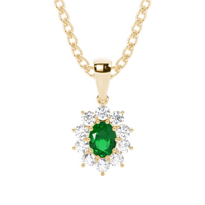 Yellow Gold Diamond Pendants & Necklaces