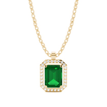 Yellow Gold Diamond Pendants Gemstones