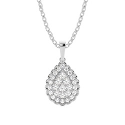 Shared Prong Setting Round Diamond Cluster Pendant