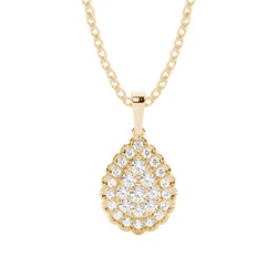 Shared Prong Setting Round Diamond Cluster Pendant