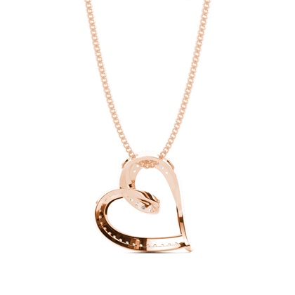 Micro Prong Diamant Herz Anhänger