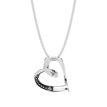 Micro Prong Diamant Herz Anhänger