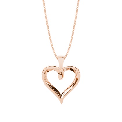 Micro Pave Diamant Herz Anhänger