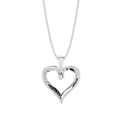 Micro Pave Diamant Herz Anhänger