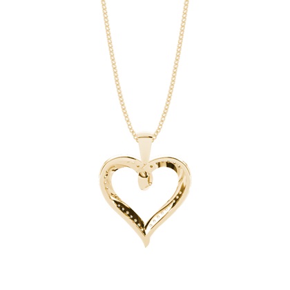 Micro Pave Diamant Herz Anhänger