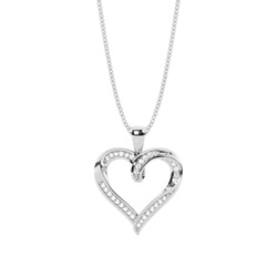 Micro Pave Diamant Herz Anhänger
