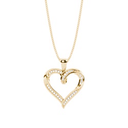 Micro Pave Diamond Heart Pendant