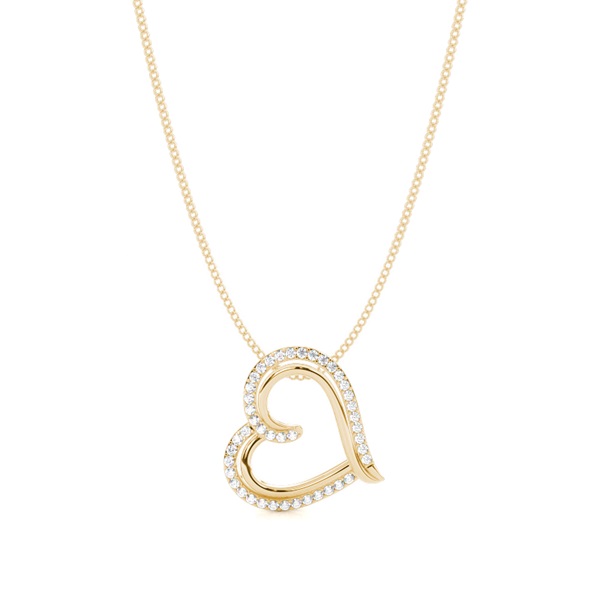 Micro Prong Diamond Heart Pendant