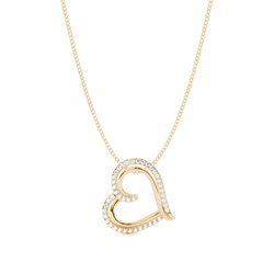 Micro Prong Diamond Heart Pendant