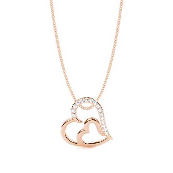 Micro Prong Diamond Heart Pendant