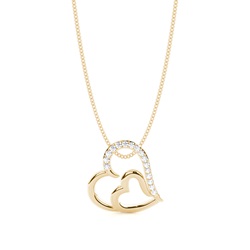 Micro Prong Diamond Heart Pendant