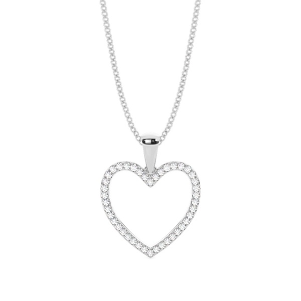 Micro Pave Diamond Heart Pendant