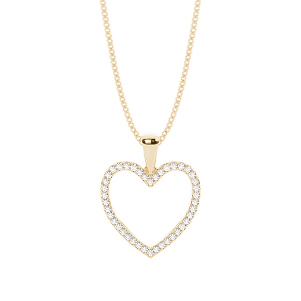 Micro Pave Diamond Heart Pendant