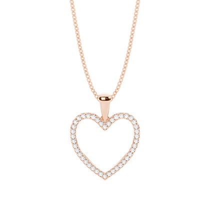 Micro Pave Diamond Heart Pendant
