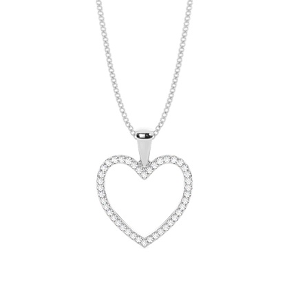 Micro Pave Diamond Heart Pendant
