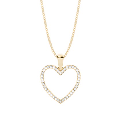 Micro Pave Diamond Heart Pendant