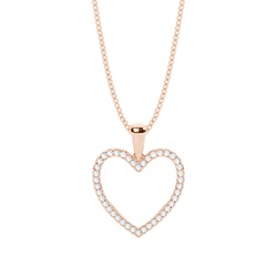 Micro Pave Diamond Heart Pendant