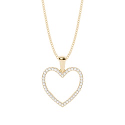 Micro Pave Diamond Heart Pendant